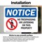 Signmission No Trespassing Or Loitering On This Property OSHA Notice Sign, Vinyl Decal, 7in W x 5in L, 2PK OS-2PACK-NS-D-57-L-16209 - alternate 2